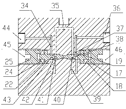 Two-stage jet nozzles series super-magnetostrictive jet servo valve and operating method thereof