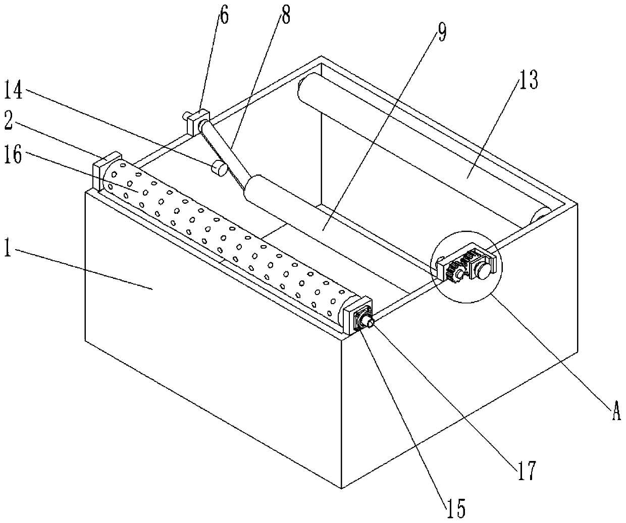 Thin film extruding speed control device for plastic extruding and drawing machine