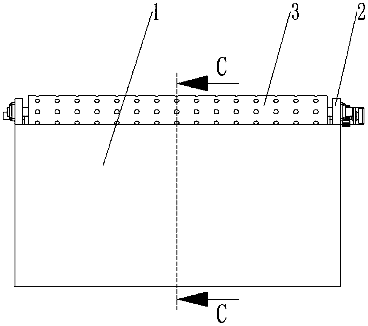 Thin film extruding speed control device for plastic extruding and drawing machine