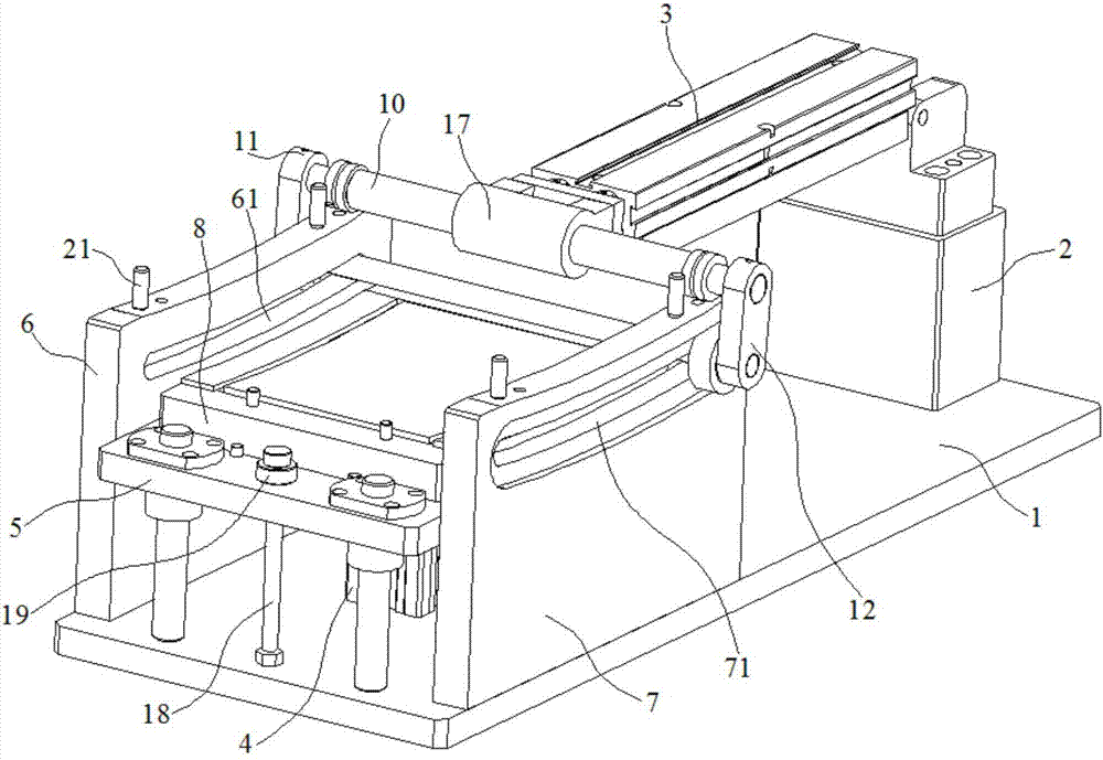 LCD screen backplane leveling mechanism for electronic products