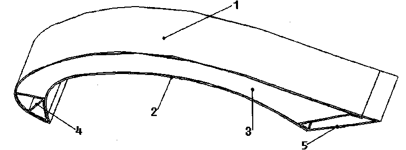 Wind-power generator blade with multiple C-shaped structure