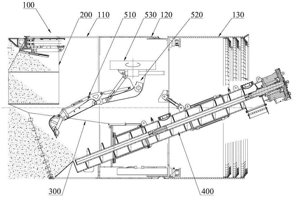 Open shield machine