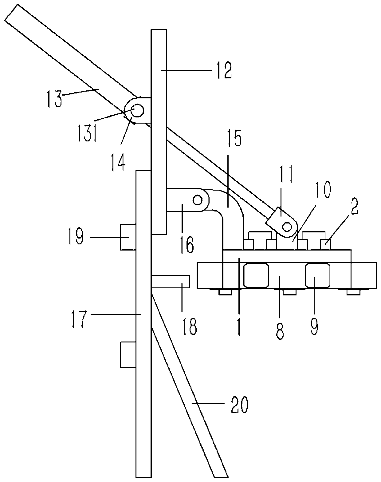 Ceramic turnover and discharging mechanism on ceramic tile packaging equipment