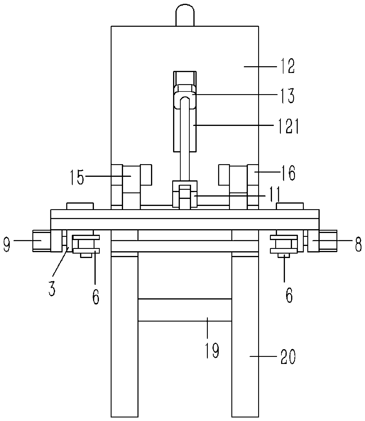 Ceramic turnover and discharging mechanism on ceramic tile packaging equipment