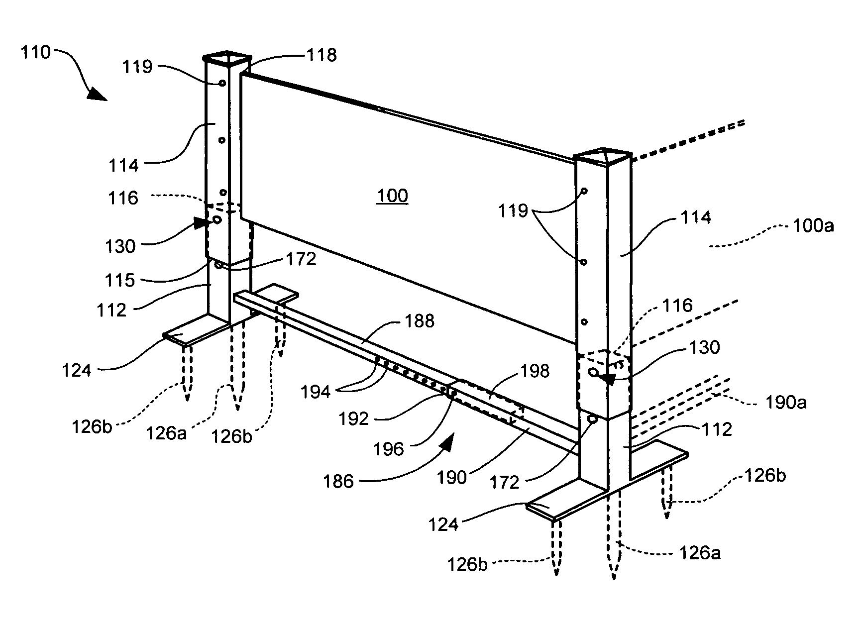 Removable sign support system