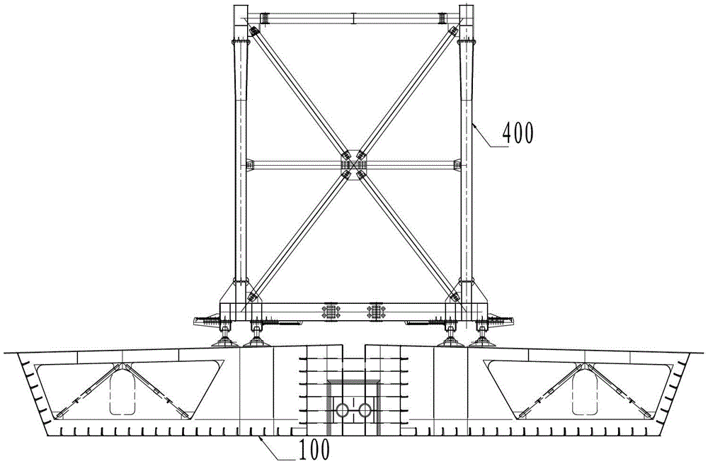 Overall installation method of double-body separable combined beam