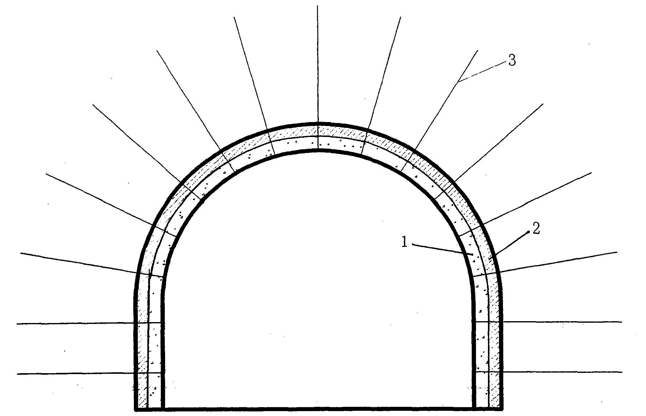 Retractable concrete arch and anchor rod combined support system and construction method