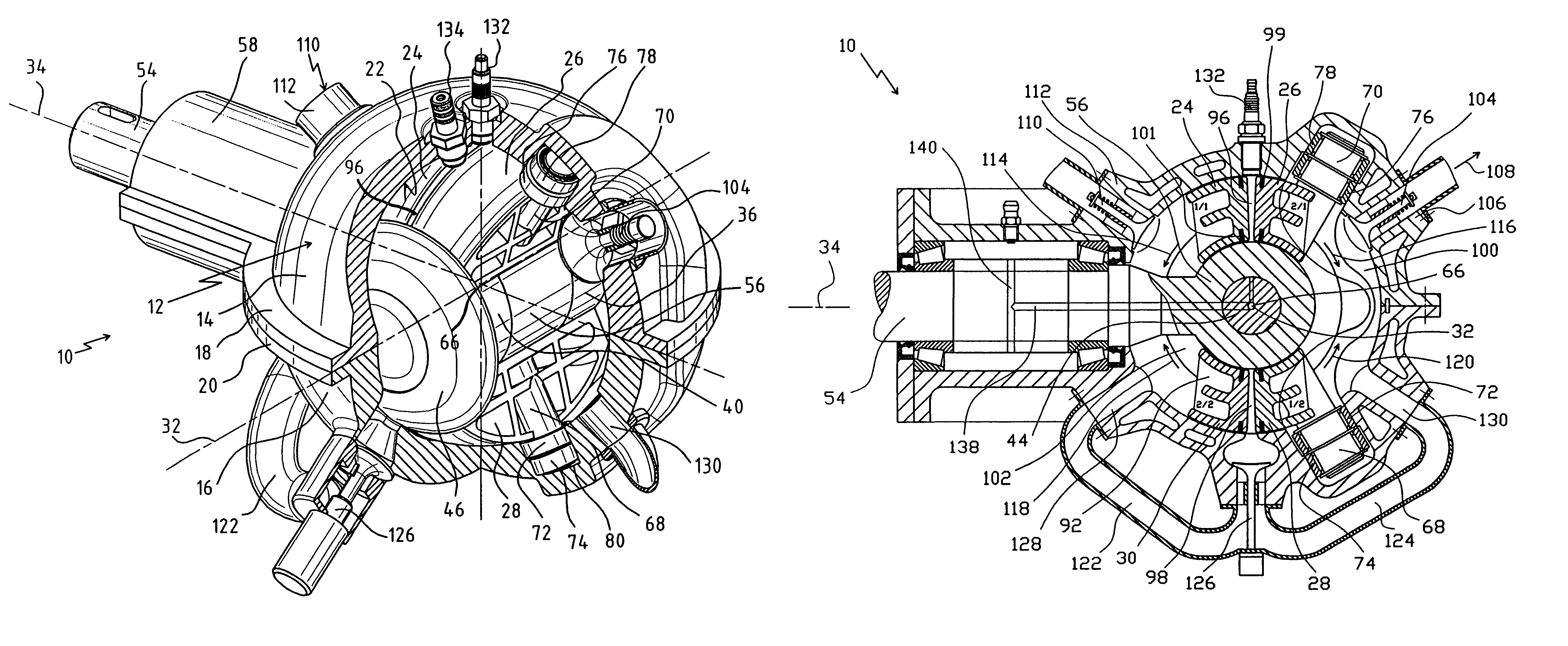 Oscillating piston machine