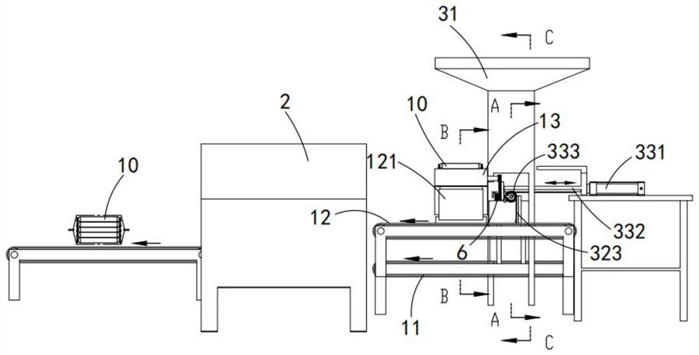 An automatic packaging production line for emulsified explosive rods