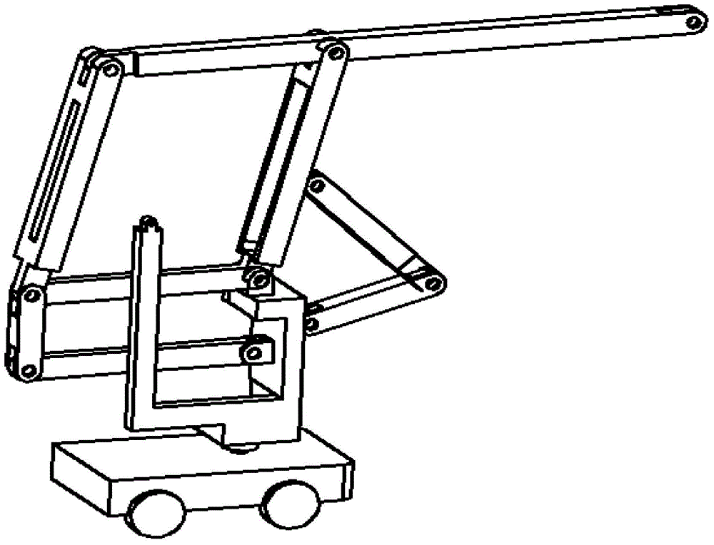 Multi-freedom degree controllable mechanism type mobile stacking robot