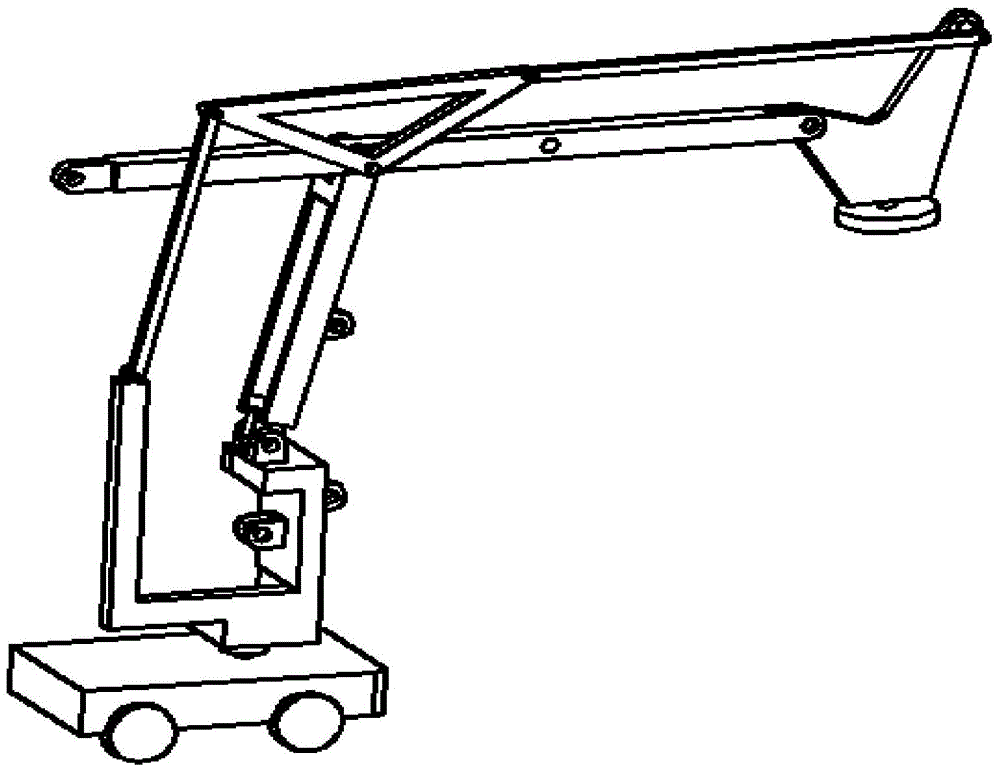 Multi-freedom degree controllable mechanism type mobile stacking robot