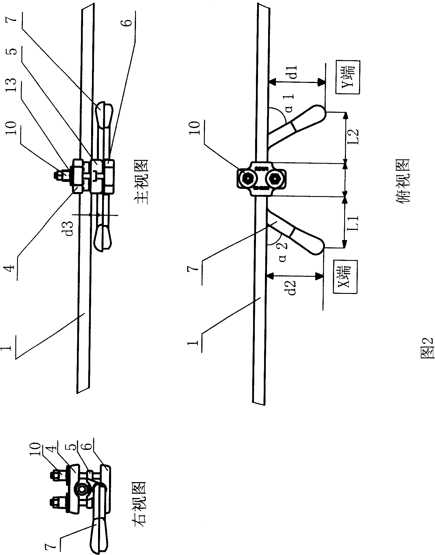 Arc-proof stabbing gold tool for preventing aerial insulated wire being broken by lightning stroke