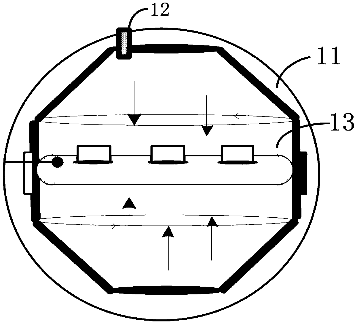 Temperature-centrifugation composite environment assessment test device and test method