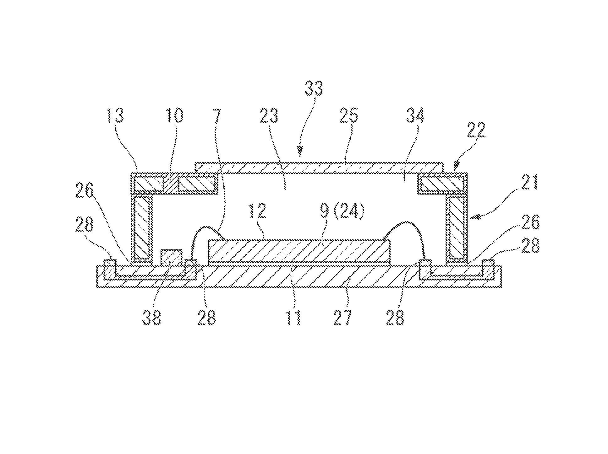 Encapsulating package, printed circuit board, electronic device and method for manufacturing encapsulating package