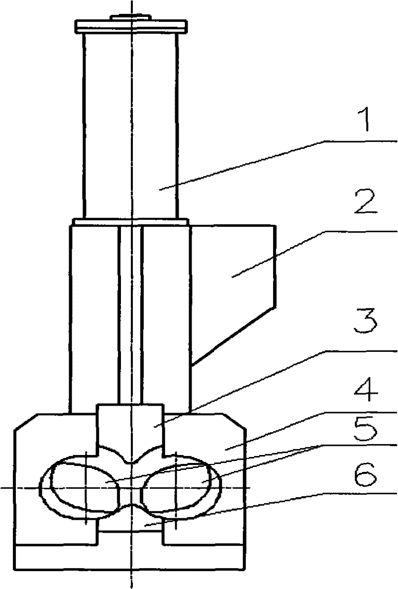 Novel energy-saving weight device of large internal mixer