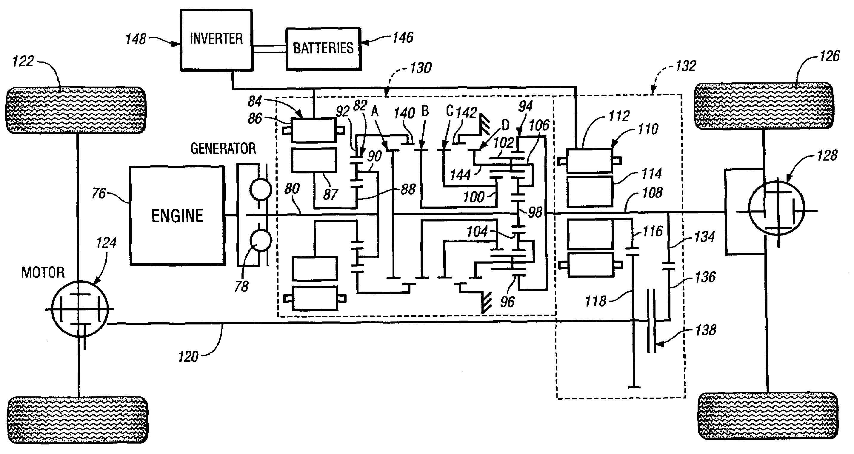 Electric hybrid powertrain system