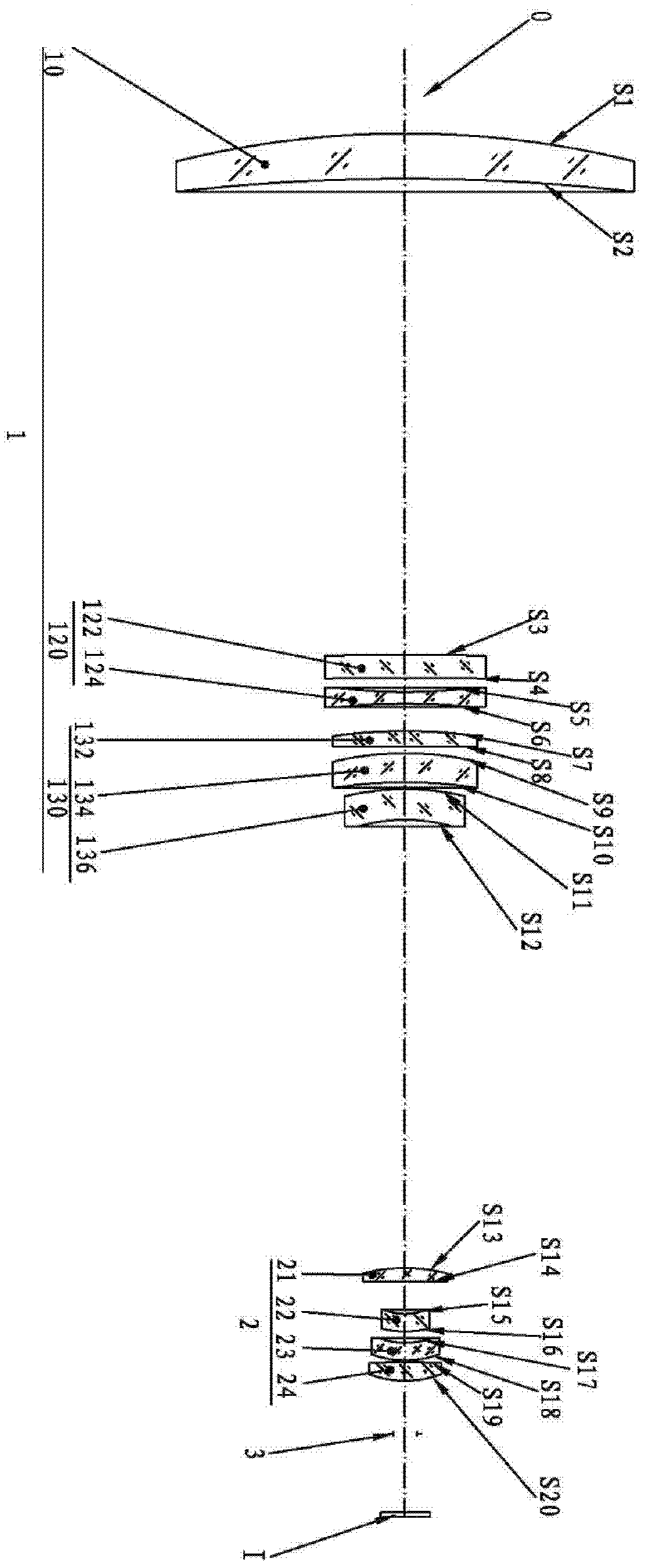 Medium wave infrared 30 times continuous zooming optical system without rear fixed group