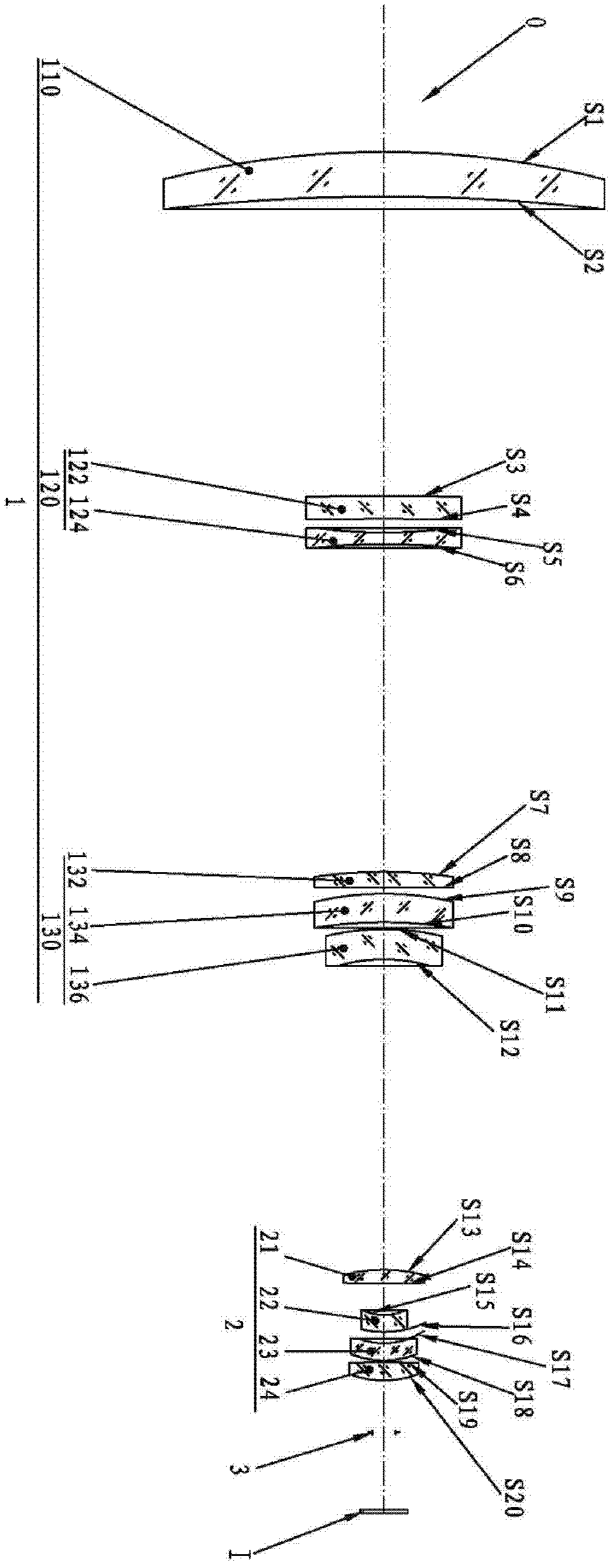 Medium wave infrared 30 times continuous zooming optical system without rear fixed group