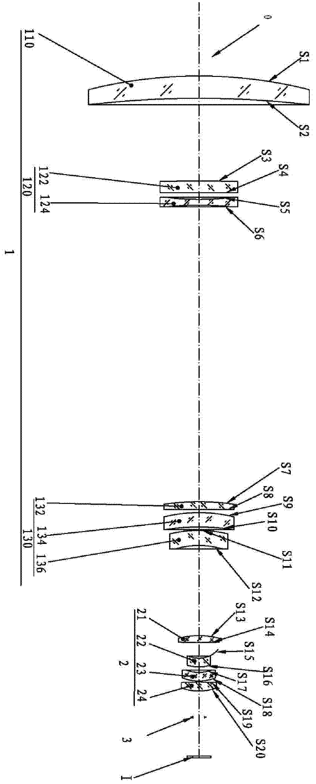 Medium wave infrared 30 times continuous zooming optical system without rear fixed group