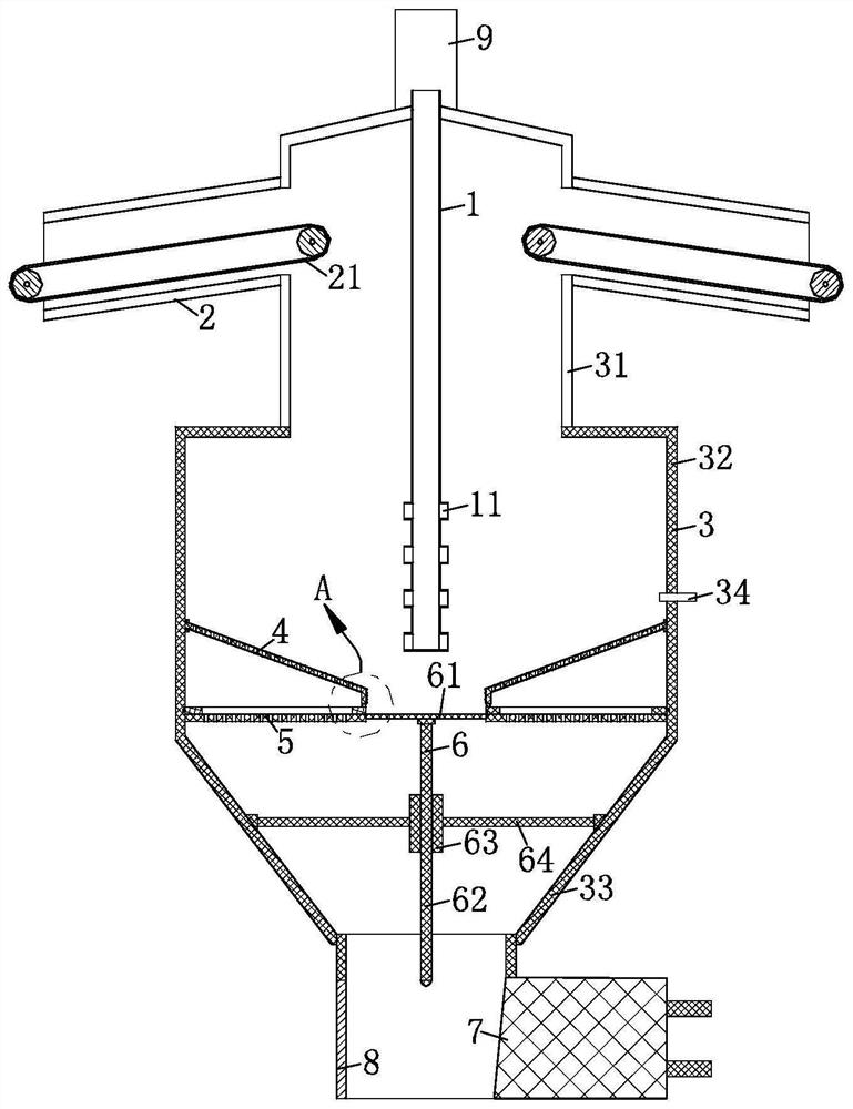 Internal heating type coking furnace for briquette coal cracking