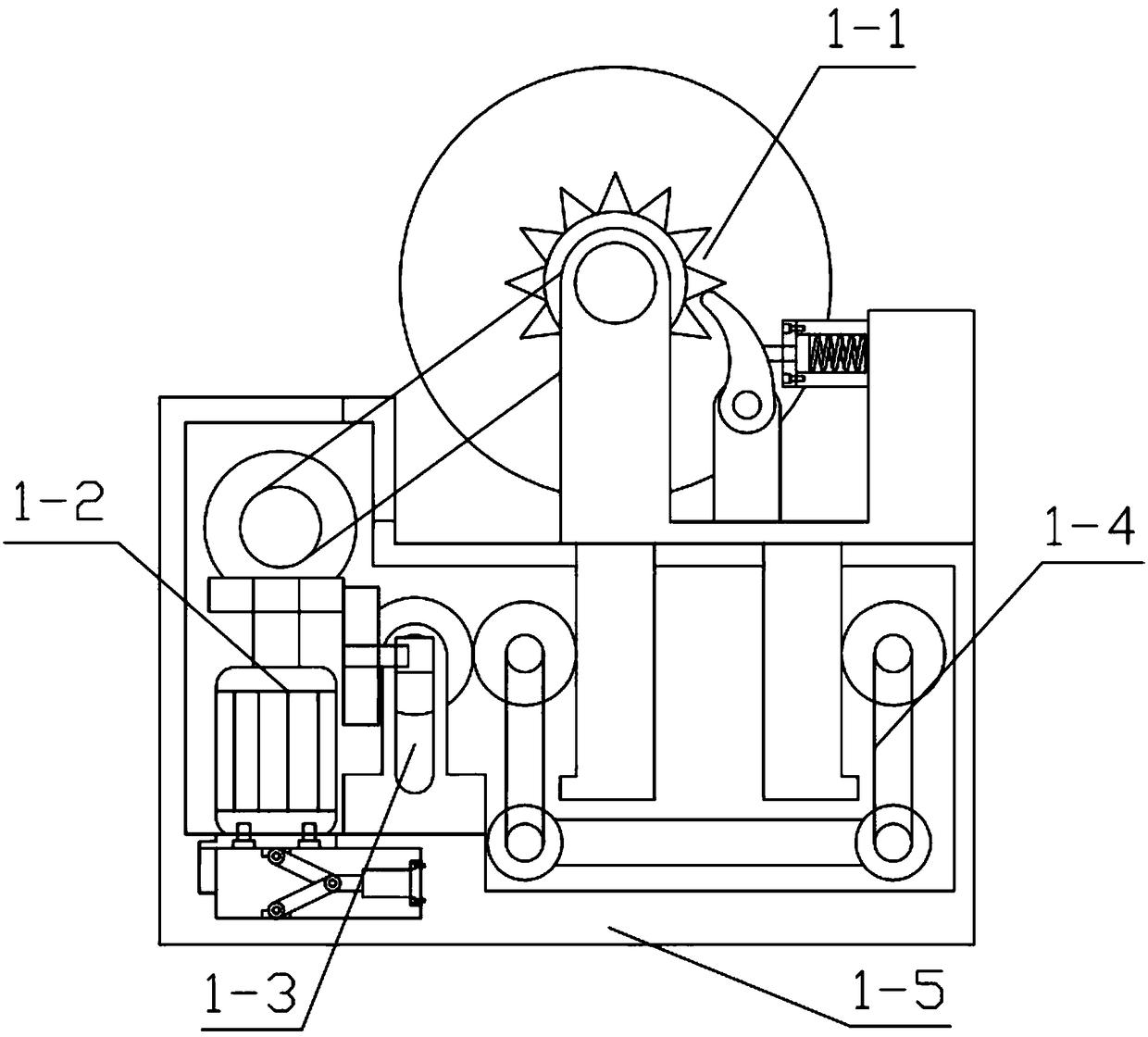 Roller type communication engineering cable collecting device