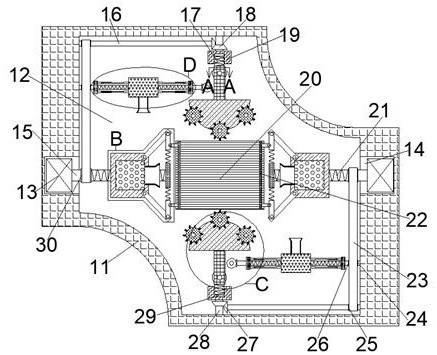 Cleaning and flushing device for machining table of numerical control milling machine