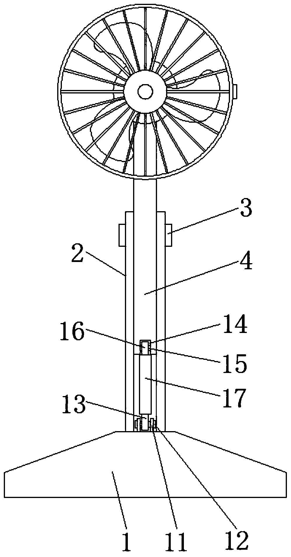 An intelligent electric fan that is easy to adjust