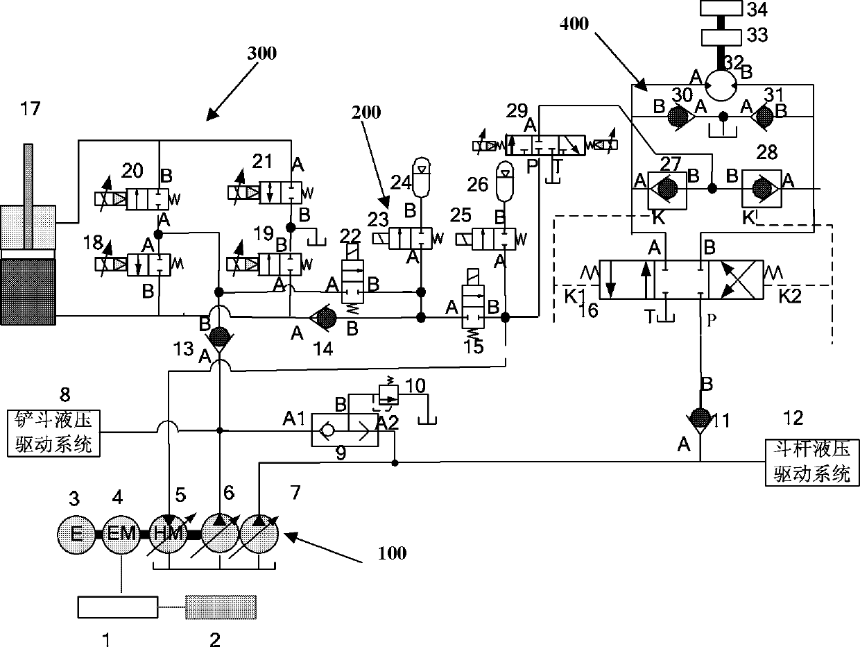 Hydraulic excavating energy saving system