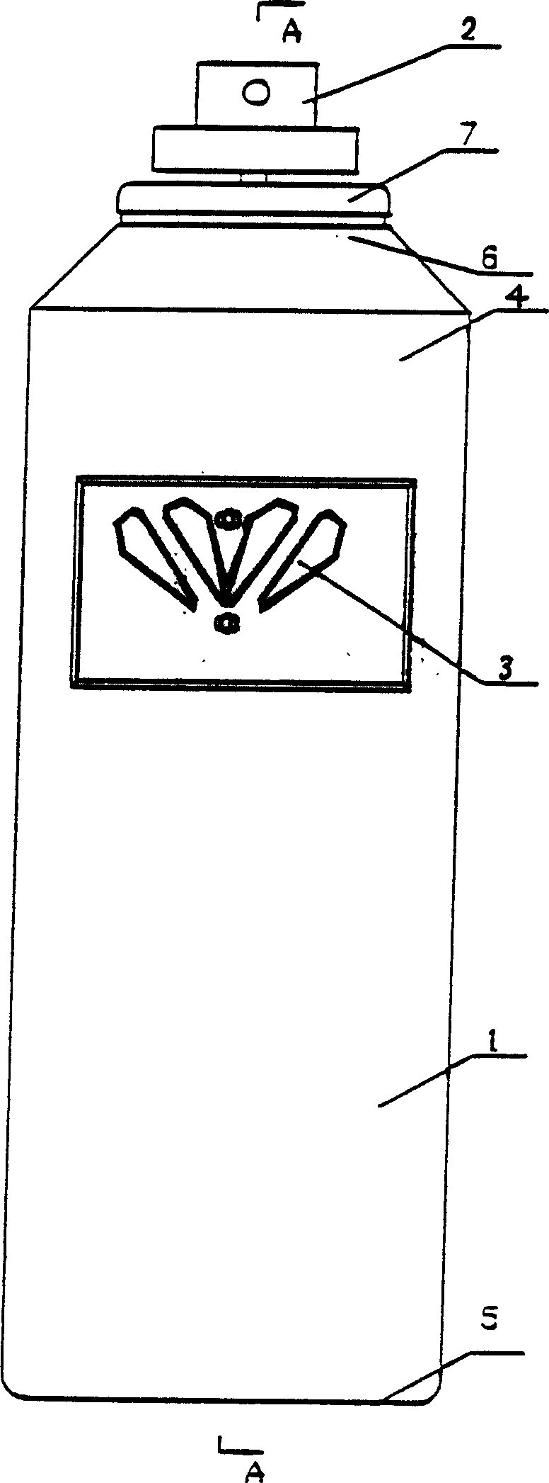 Aluminium packing pot of aerosol and its production