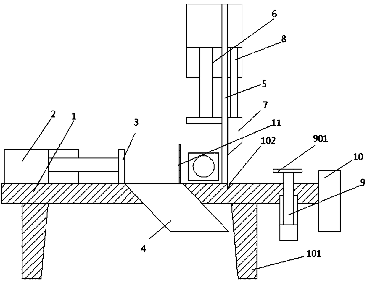 A device for finishing and cutting brush bristles