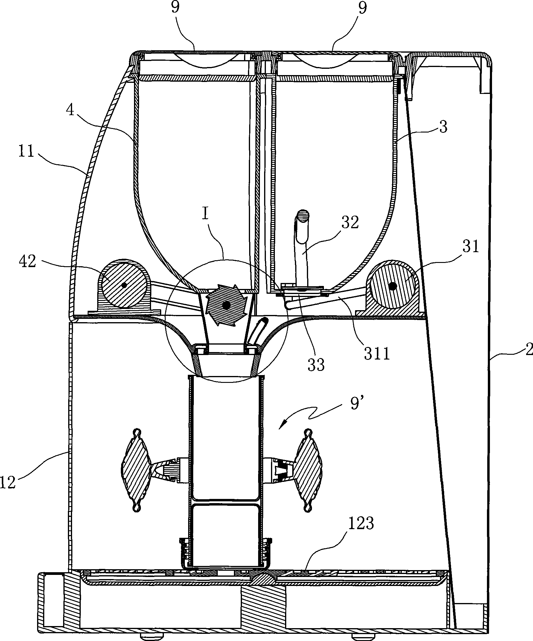 Machine for automatically making milk powder