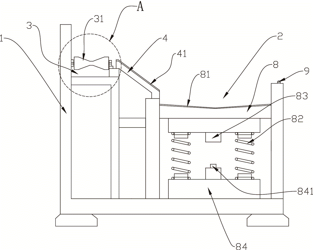 Automatic material-receiving frame of draw tube straightening machine