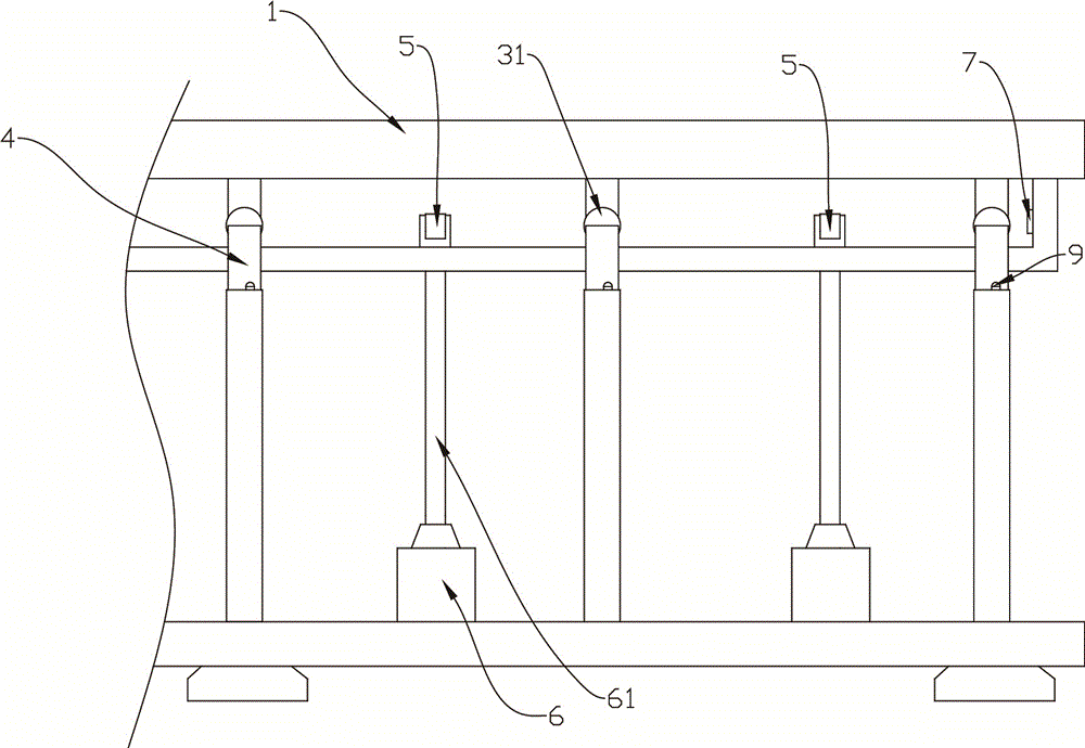 Automatic material-receiving frame of draw tube straightening machine