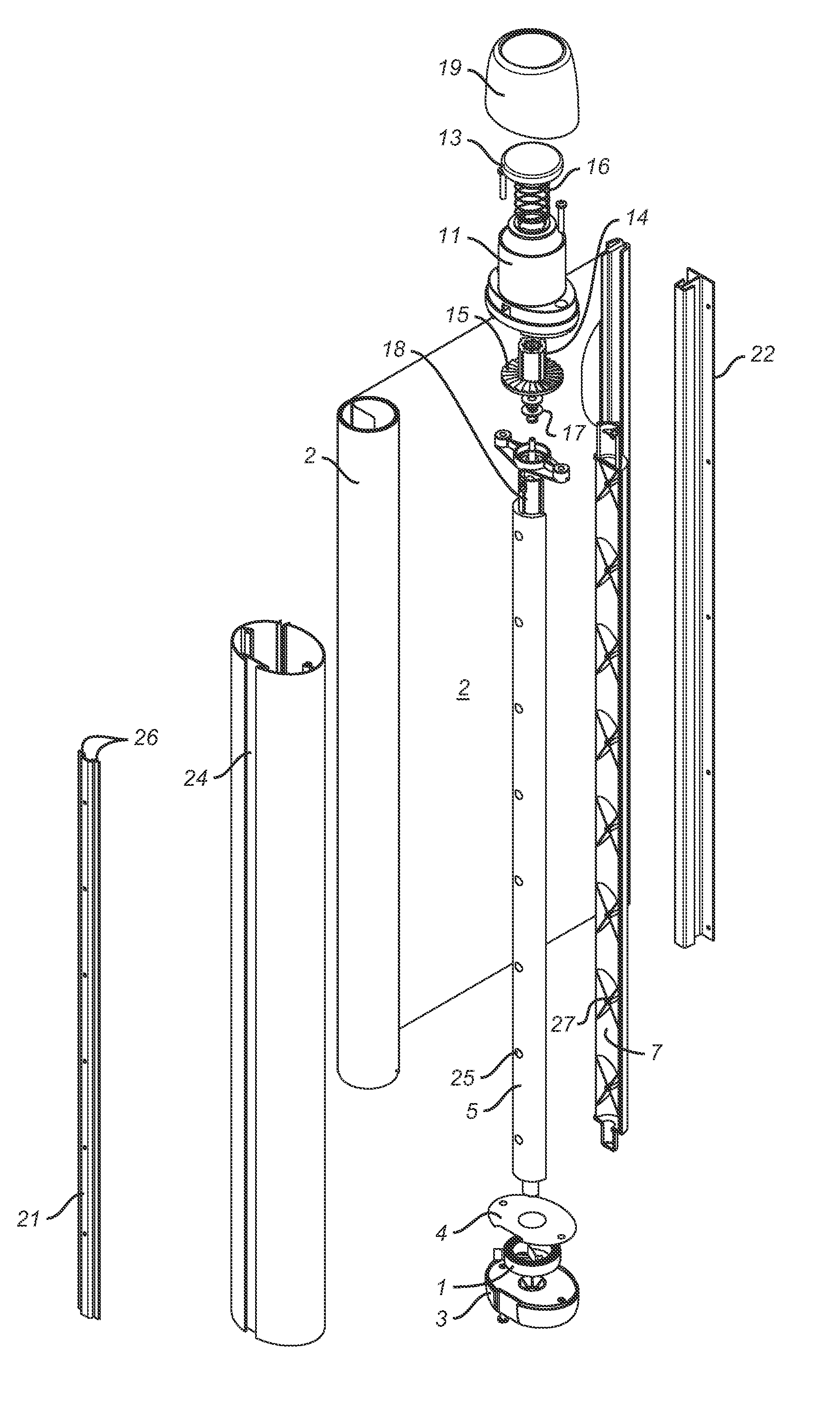 Safety gate with a rewindable, rlexible barrier