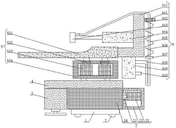 Maintenance and cleaning auxiliary mechanism for concrete mixer