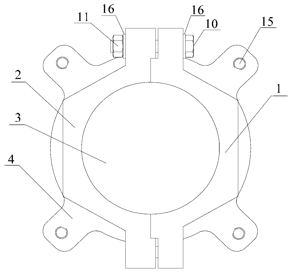 Technological opening-closing bomb mould for explosive loading of warhead