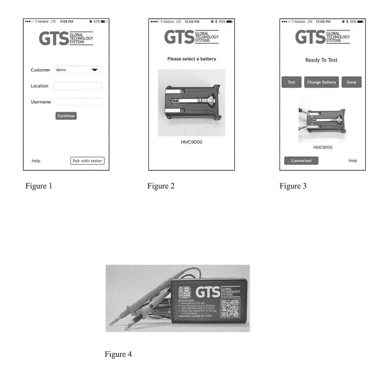 Battery pack tester and connected app for bluetooth connected smart device