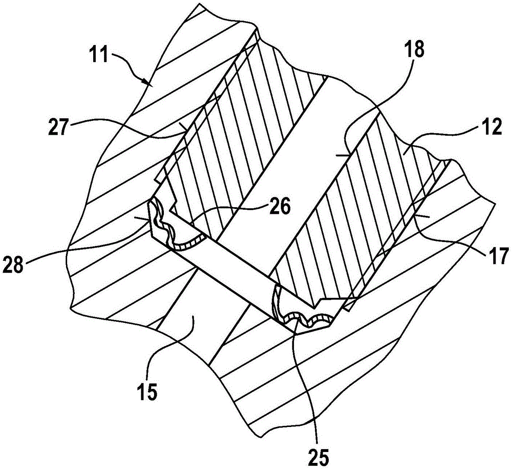 Fuel feed system to a fuel injector, and fuel injector