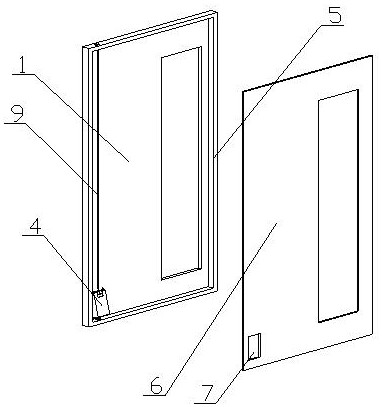 A low-position touch-press type door opener and its matching door lock