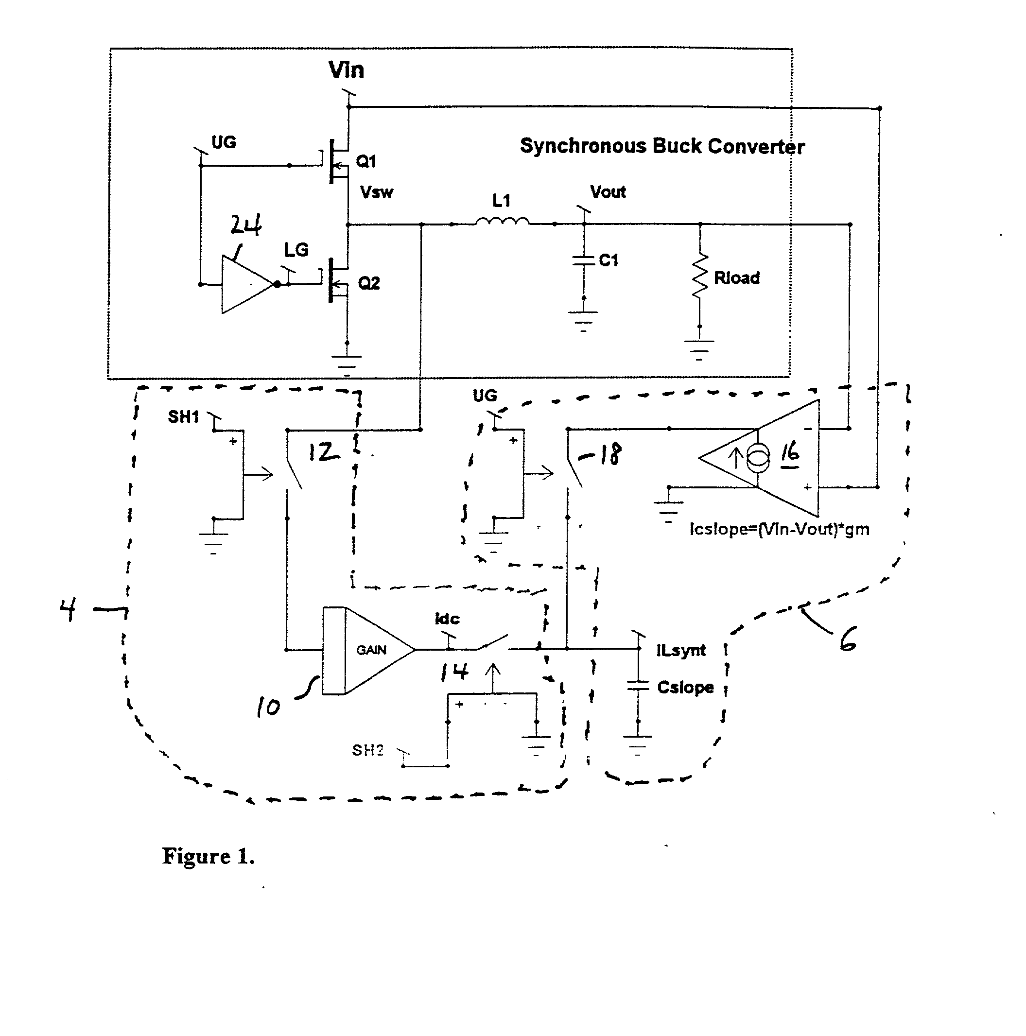 Inductor current synthesizer for switching power supplies