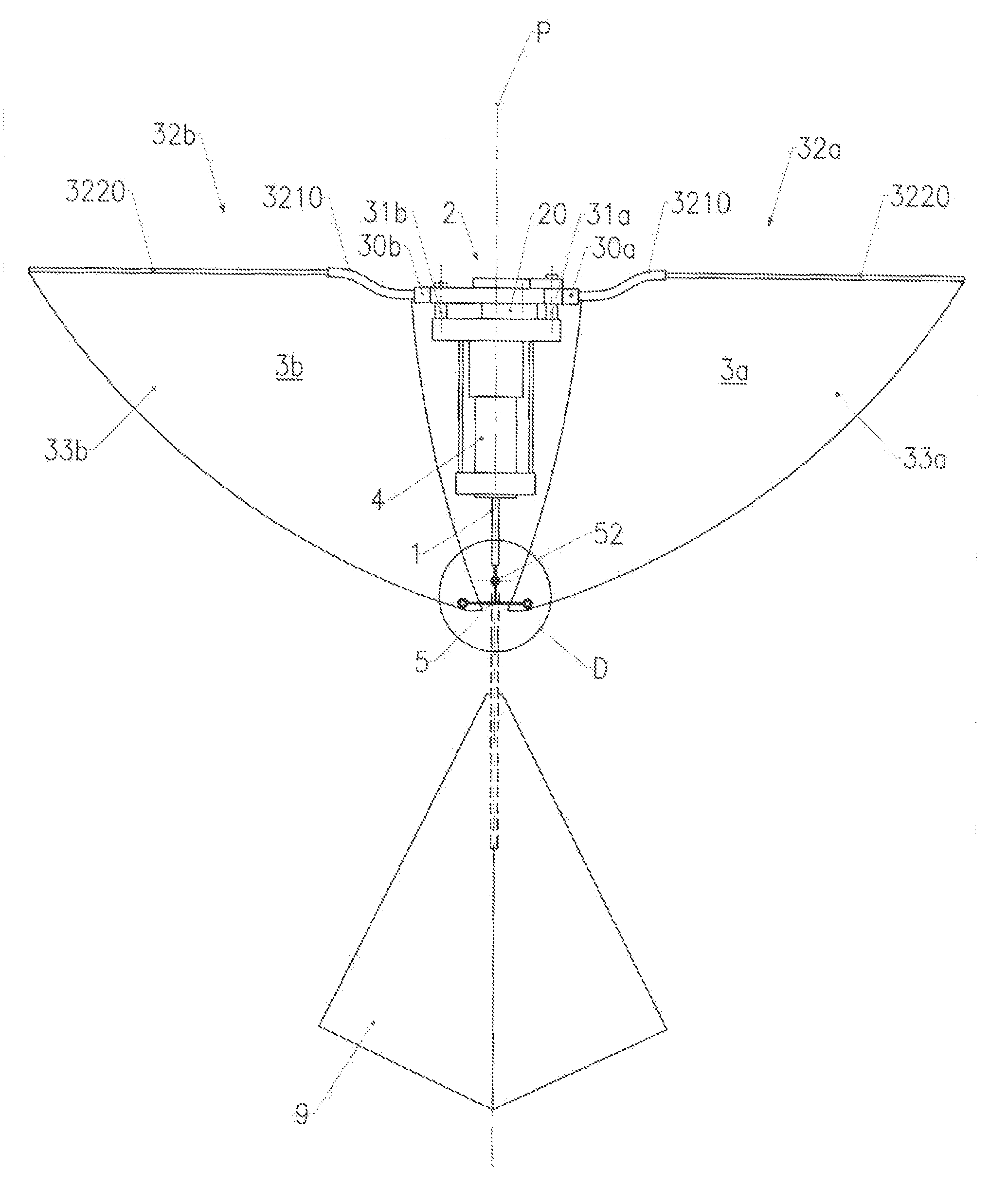 Flying toy able to move by the flapping of wings