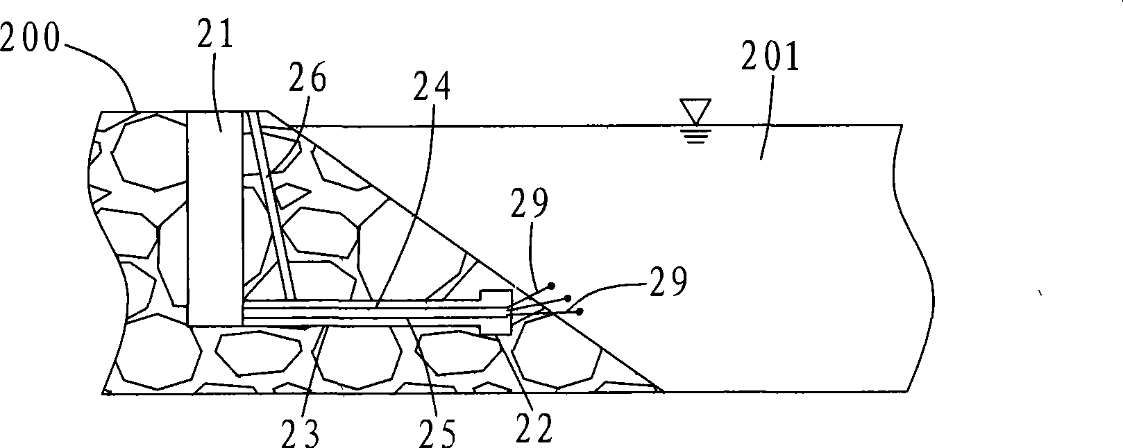 Water intake system of sea water