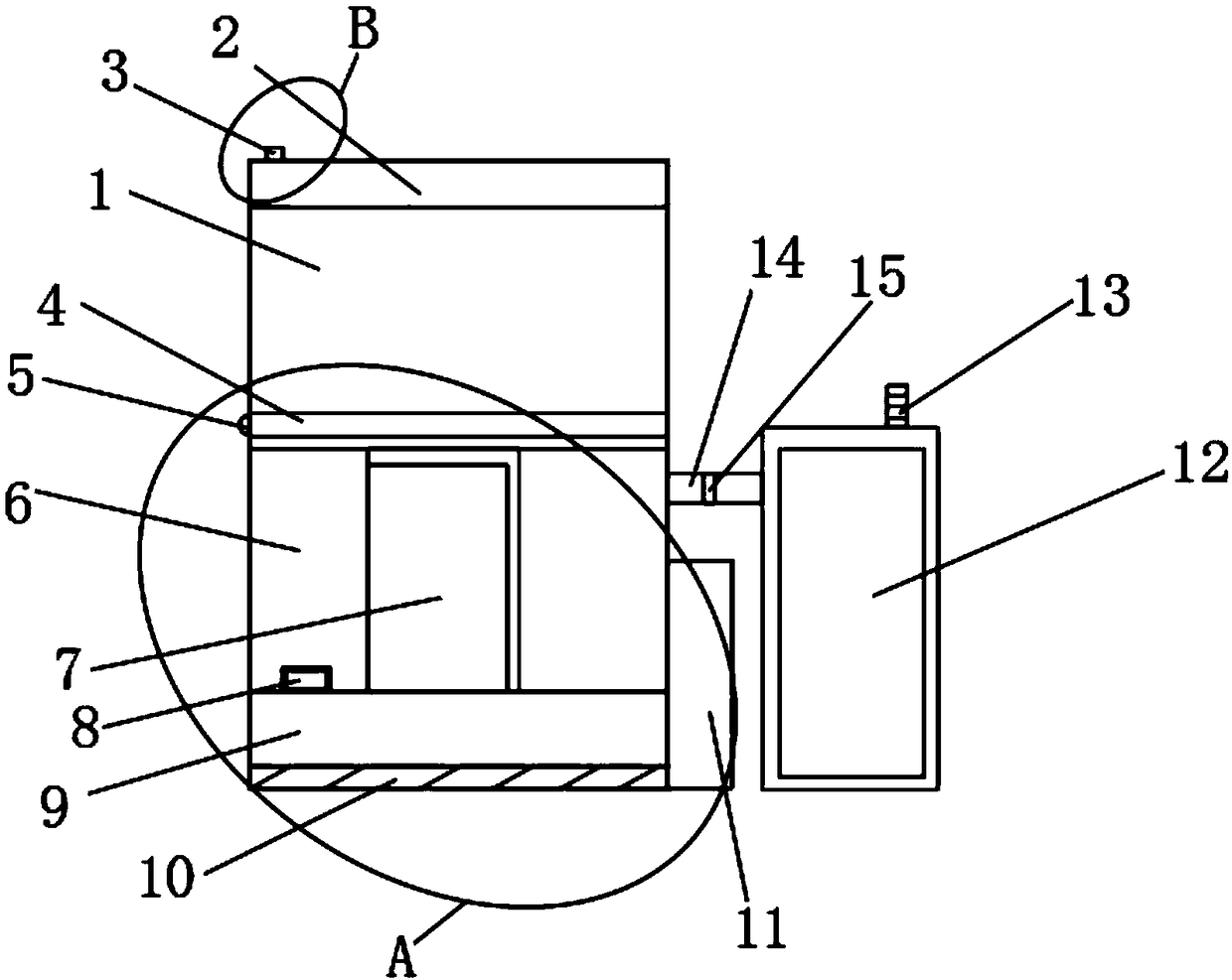 Collecting and treatment device for solid garbage