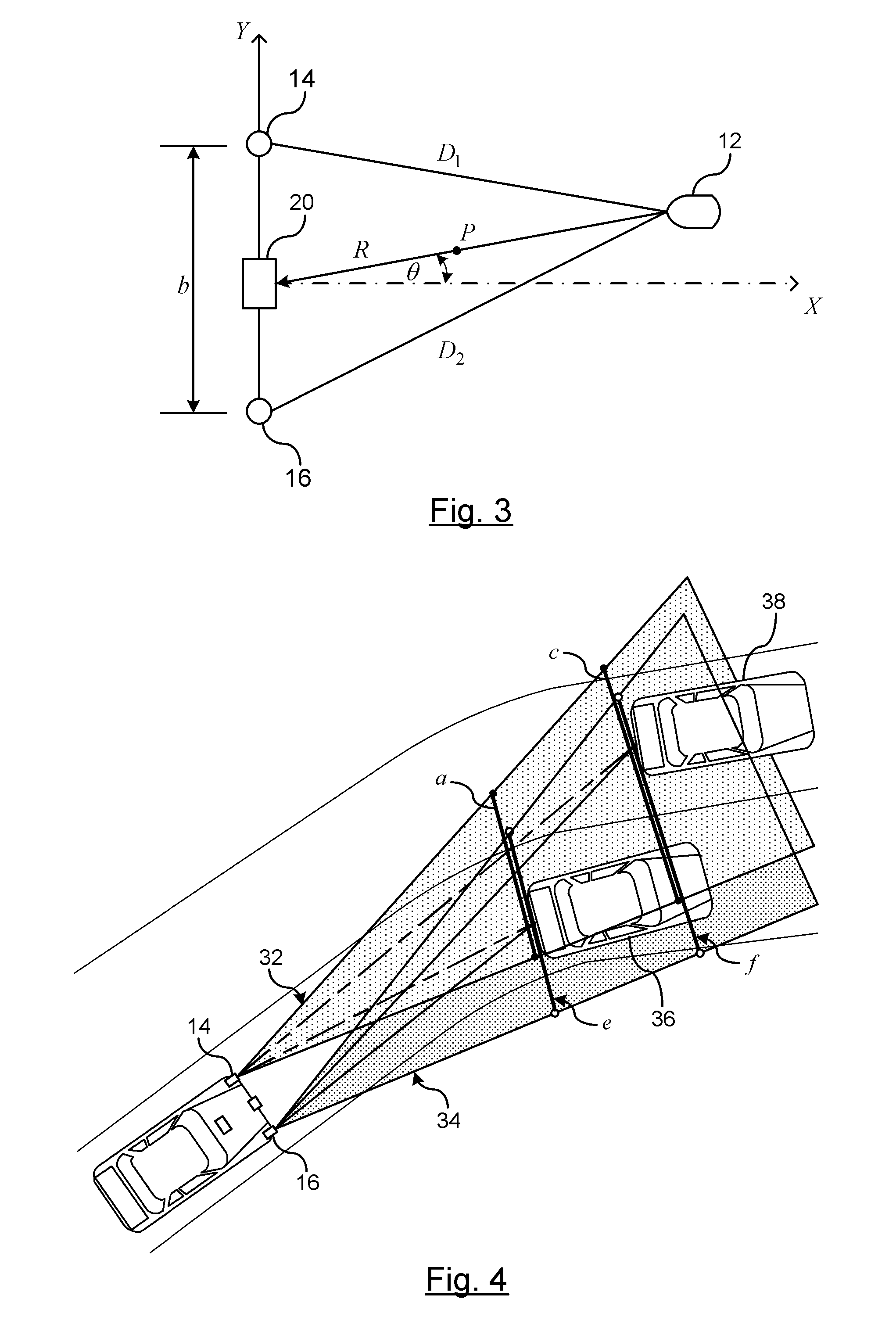 Method and apparatus for an object detection system using two modulated light sources