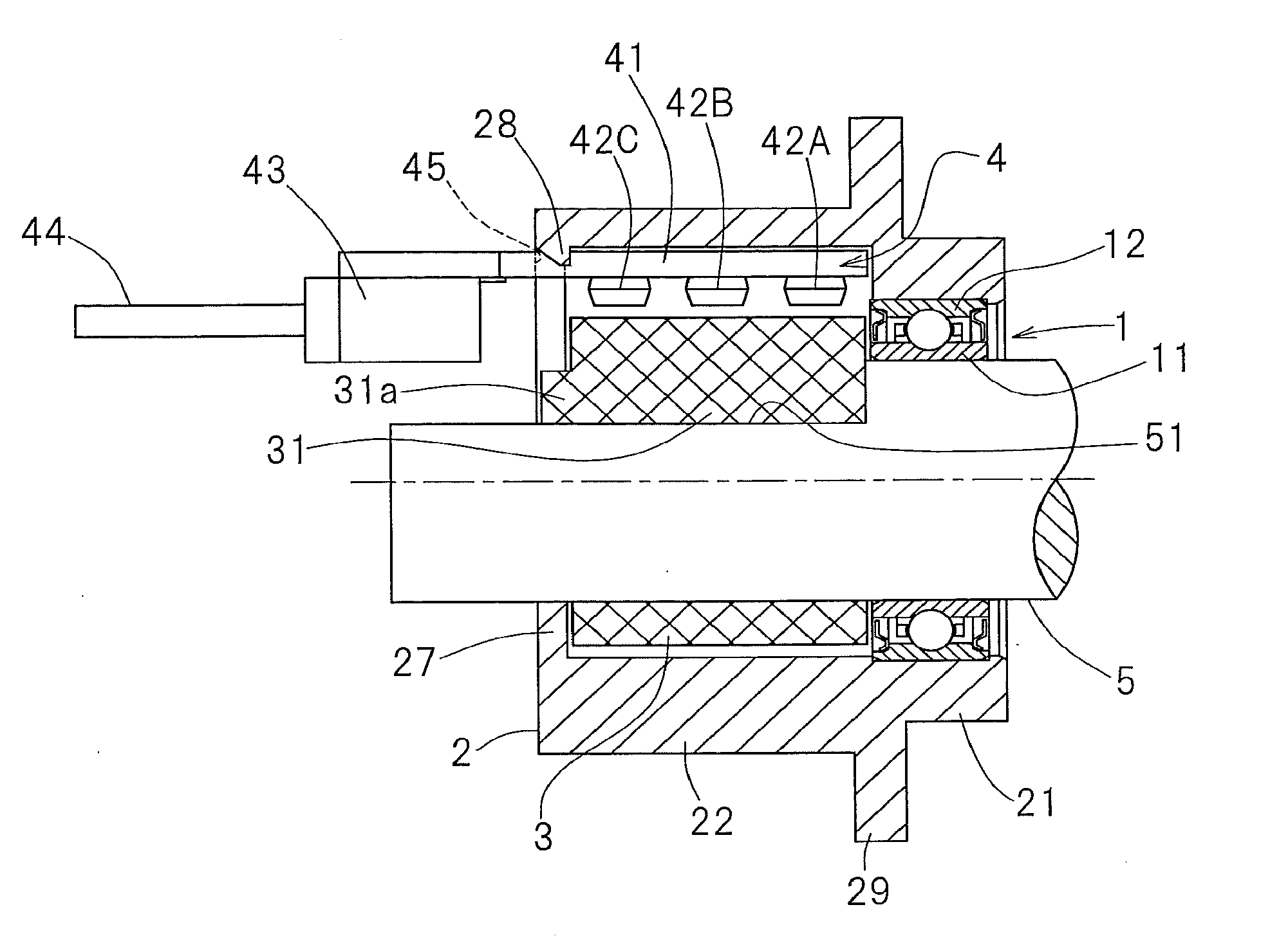 Rolling bearing device with rotation detection function