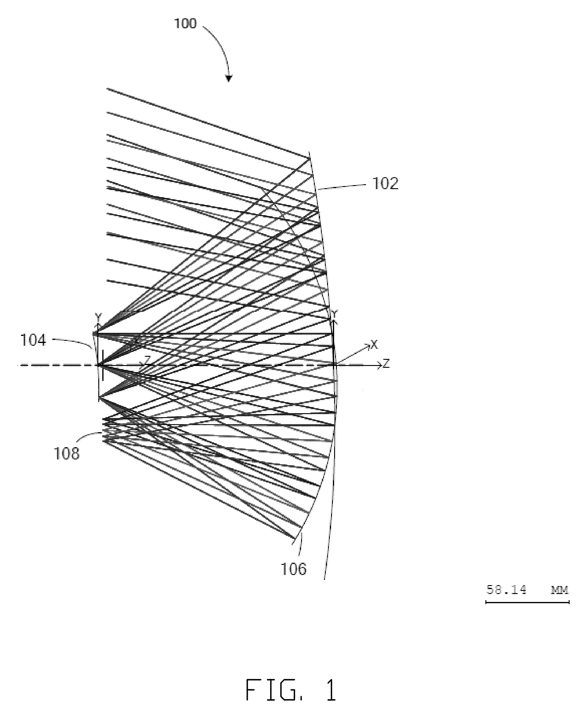 Off-axial three-mirror optical system with freeform surfaces