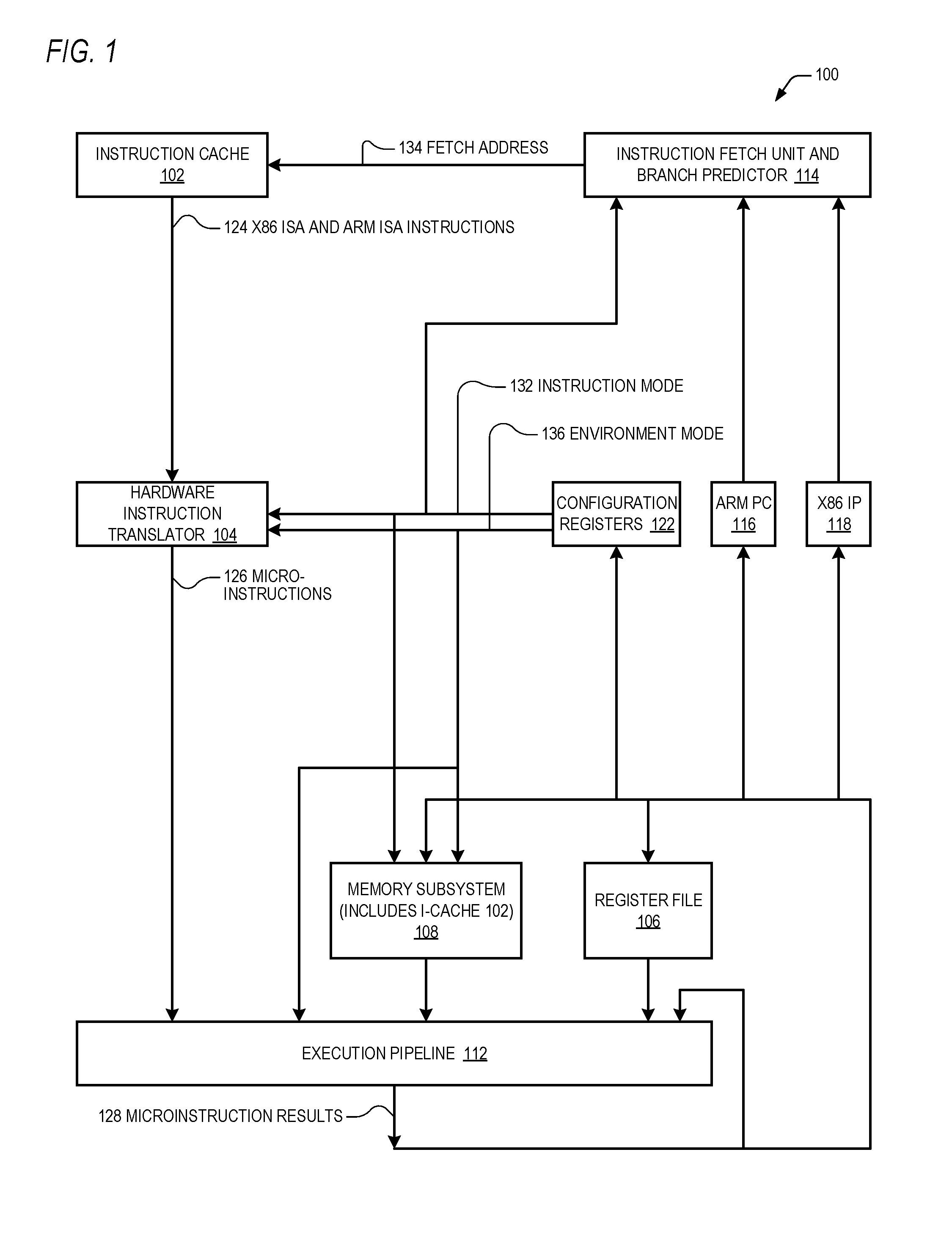 Microprocessor with arm and x86 instruction length decoders