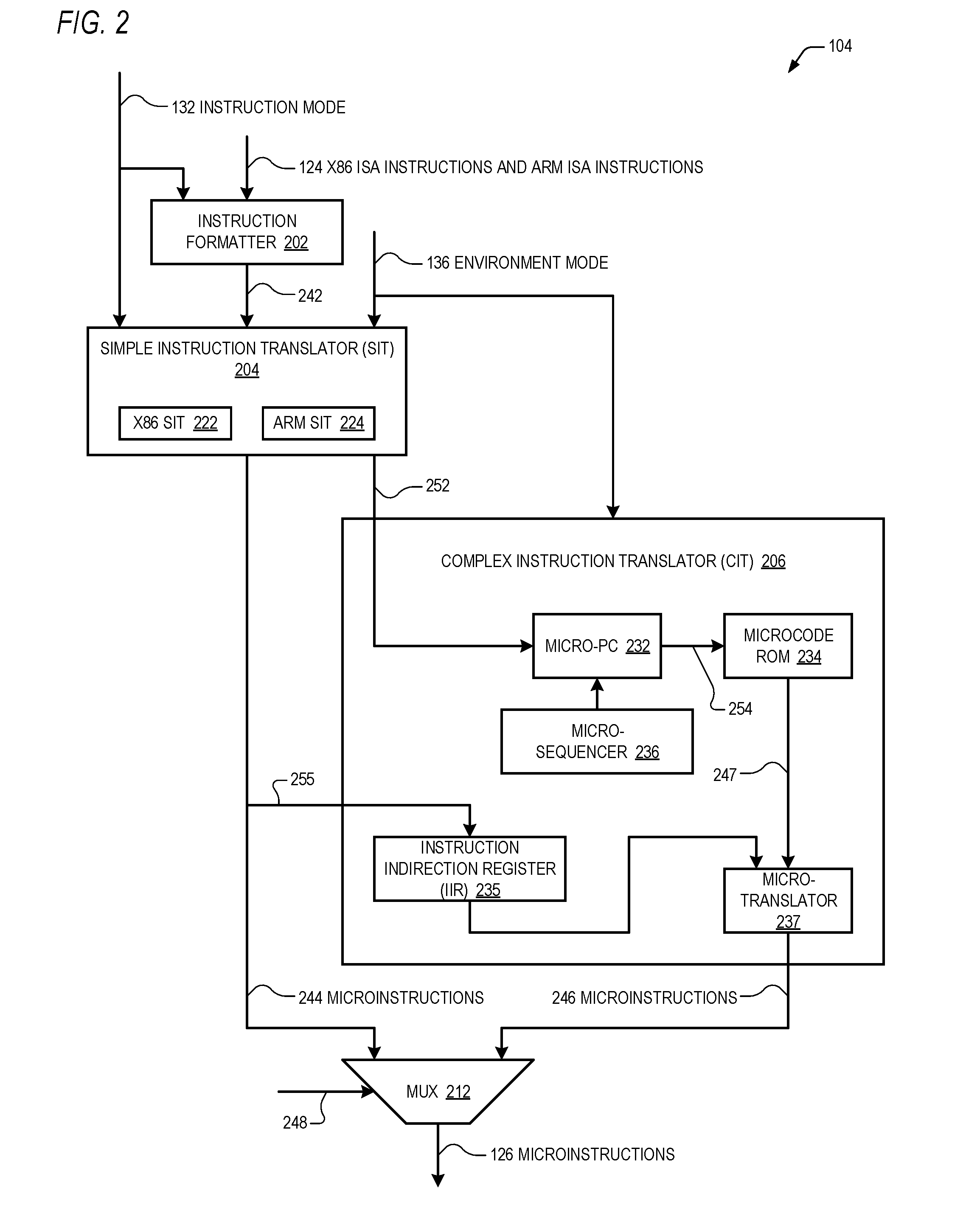 Microprocessor with arm and x86 instruction length decoders