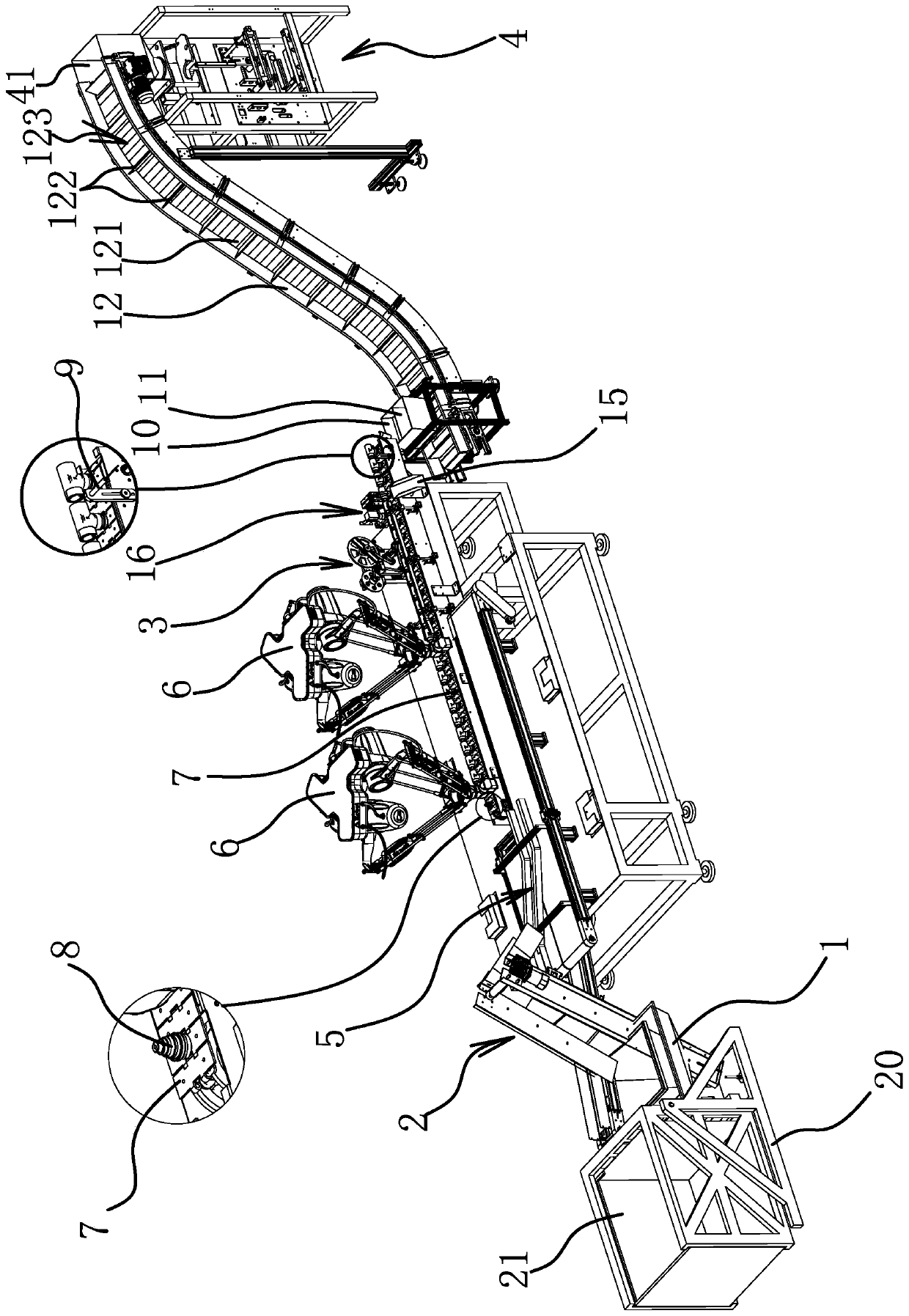 Robot-controlled pipe joint labeling and packaging device