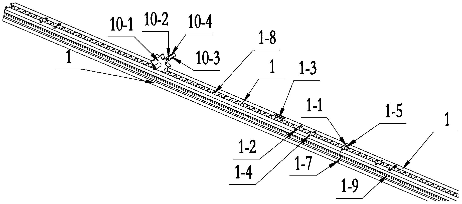 Grating ruler mounting tool capable being elongated